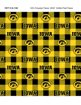 University of Iowa Hawkeyes Buffalo Plaid Fleece Fabric Remnants University of Iowa Hawkeyes Buffalo Plaid Fleece Fabric Remnants