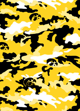 University of Iowa Hawkeyes Camouflage Fleece Fabric Remnants University of Iowa Hawkeyes Camouflage Fleece Fabric Remnants
