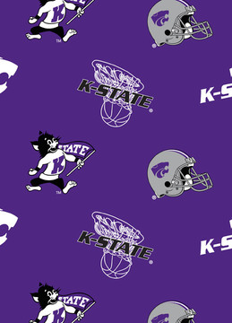 Kansas State University Wildcats All Over Fleece Fabric Remnants Kansas State University Wildcats All Over Fleece Fabric Remnants
