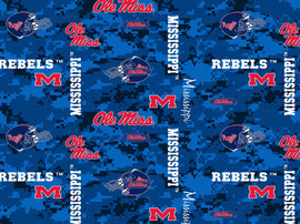 University of Mississippi Ole Miss Rebels Digi Camo Fleece Fabric Remnants University of Mississippi Ole Miss Rebels Digi Camo Fleece Fabric Remnants