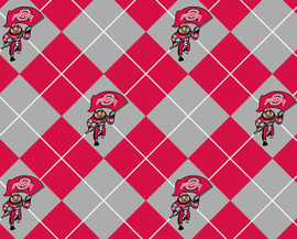 Ohio State University Buckeyes Argyle Fleece Fabric Remnants Ohio State University Buckeyes Argyle Fleece Fabric Remnants