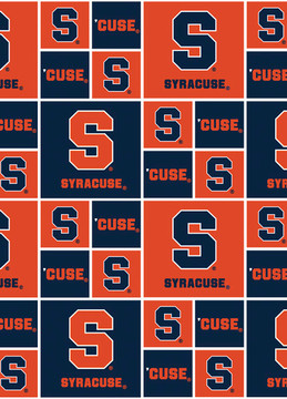 Syracuse University Orange Geometric Fleece Fabric Remnants Syracuse University Orange Geometric Fleece Fabric Remnants