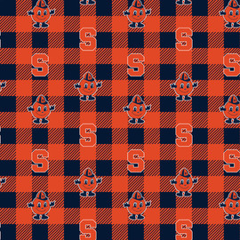 Syracuse University Orange Buffalo Plaid Fleece Fabric Remnants Syracuse University Orange Buffalo Plaid Fleece Fabric Remnants