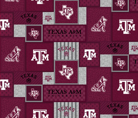 Texas A&M Aggies Floral State Die Cut Decal 4-Inch - College Fabric Store