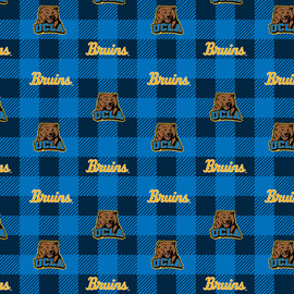 UCLA Bruins Buffalo Plaid Fleece Fabric Remnants UCLA Bruins Buffalo Plaid Fleece Fabric Remnants