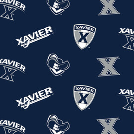 Xavier University Musketeers All Over Fleece Fabric Remnants Xavier University Musketeers All Over Fleece Fabric Remnants