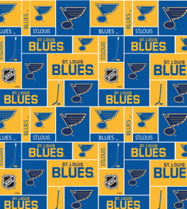 Saint Louis Blues Geometric NHL Fleece Fabric Remnants Saint Louis Blues Geometric NHL Fleece Fabric Remnants