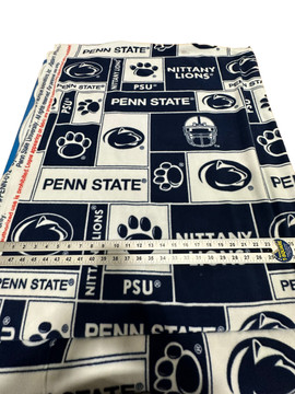 Youngstown State University Fleece Fabric by Sykel-YSU Penguins College  Patch Fleece Blanket Fabric