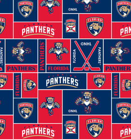 Florida Panthers Geometric NHL Fleece Fabric Remnants Florida Panthers Geometric NHL Fleece Fabric Remnants
