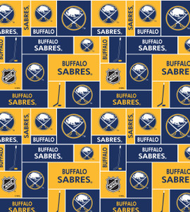 Buffalo Sabers Geometric NHL Fleece Fabric Remnants Buffalo Sabers Geometric NHL Fleece Fabric Remnants