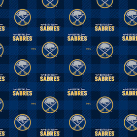 Buffalo Sabers Buffalo Plaid NHL Fleece Fabric Remnants Buffalo Sabers Buffalo Plaid NHL Fleece Fabric Remnants