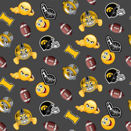 University of Iowa Hawkeyes Emoji Fleece Fabric Remnants University of Iowa Hawkeyes Emoji Fleece Fabric Remnants
