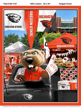 Oregon State University 100% Cotton Tailgate Panel-Sold by the Panel-43"x36" Oregon State University 100% Cotton Tailgate Panel-Sold by the Panel-43"x36"