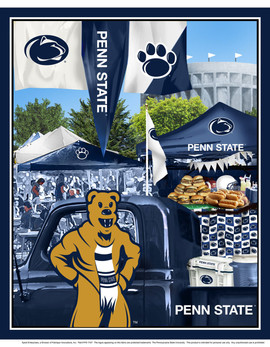 Penn State 100% Cotton Tailgate Panel-Sold by the Panel-43"x36" Penn State 100% Cotton Tailgate Panel-Sold by the Panel-43"x36"