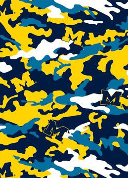 University of Michigan Wolverines Camouflage Fleece Fabric Remnants University of Michigan Wolverines Camouflage Fleece Fabric Remnants
