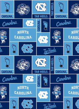 University of North Carolina UNC Tar Heels Geometric Fleece Fabric Remnants University of North Carolina UNC Tar Heels Geometric Fleece Fabric Remnants