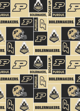 Purdue University Boilermakers Geometric Fleece Fabric Remnants Purdue University Boilermakers Geometric Fleece Fabric Remnants