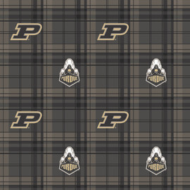 Purdue University Boilermakers Plaid Fleece Fabric Remnants Purdue University Boilermakers Plaid Fleece Fabric Remnants