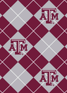 Texas A&M Aggies Argyle Fleece Fabric Remnants Texas A&M Aggies Argyle Fleece Fabric Remnants