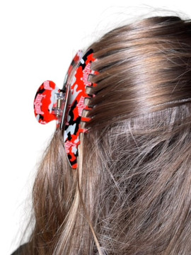 WKU, Red & White 2 Tone Fluff Hair Bow