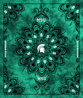 Officially Licensed Minky Fleece Michigan State Spartans Wall Tapestry and Throw Blanket-48" x 56" Officially Licensed Minky Fleece Michigan State Spartans Wall Tapestry and Throw Blanket-48" x 56"