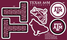 Official Licensed Texas A&M Minky DIY Pillow Project. Cut, Sew, and Stuff-Each Panel yields 3 pillows