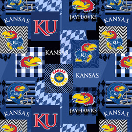 Officially Licensed University of Kansas Minky Fabric with Geometric Design-Kansas Jayhawks Minky Fleece Sold By The Yard Officially Licensed University of Kansas Minky Fabric with Geometric Design-Kansas Jayhawks Minky Fleece Sold By The Yard