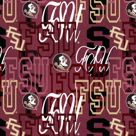 Official Licensed Florida State University Cotton Quilting Fabric-FSU Seminoles Letters Cotton Fabric Sold by the Yard Official Licensed Florida State University Cotton Quilting Fabric-FSU Seminoles Letters Cotton Fabric Sold by the Yard