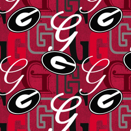 Official Licensed University of Georgia Cotton Quilting Fabric-Georgia Bulldogs Letters Cotton Fabric Sold by the Yard Official Licensed University of Georgia Cotton Quilting Fabric-Georgia Bulldogs Letters Cotton Fabric Sold by the Yard
