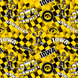 Official Licensed University of Iowa Cotton Quilting Fabric-Iowa Hawkeyes Check Allover Cotton Fabric Sold by the Yard Official Licensed University of Iowa Cotton Quilting Fabric-Iowa Hawkeyes Check Allover Cotton Fabric Sold by the Yard