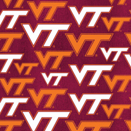 Official Licensed Virginia Tech Cotton Quilting Fabric-Virginia Tech Hokies Letters Cotton Fabric Sold by the Yard Official Licensed Virginia Tech Cotton Quilting Fabric-Virginia Tech Hokies Letters Cotton Fabric Sold by the Yard