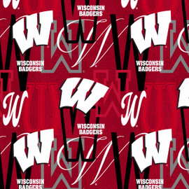 Official Licensed University of Wisconsin Cotton Quilting Fabric-Wisconsin Badgers Letters Cotton Fabric Sold by the Yard Official Licensed University of Wisconsin Cotton Quilting Fabric-Wisconsin Badgers Letters Cotton Fabric Sold by the Yard