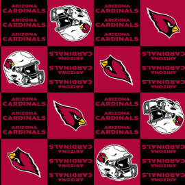 Arizona Cardinals NFL Football Block Fabric Traditions Polyester Fleece Fabric NFL-6328-D