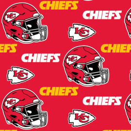 Kansas City Chiefs NFL Football Logo Fabric Traditions Polyester Fleece Fabric NFL-6274-D
