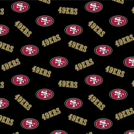 San Francisco 49ers NFL Football Logo Fabric Traditions Polyester Fleece Fabric NFL-70406-D