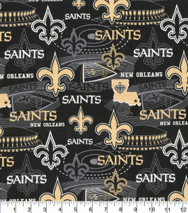 New Orleans Saints NFL Football Stadium Cotton Fabric NFL-70346DK New Orleans Saints NFL Football Stadium Cotton Fabric NFL-70346DK