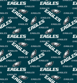 Philadelphia Eagles NFL Football Allover Fabric Traditions FLEECE fabric NFL-70533D Philadelphia Eagles NFL Football Allover Fabric Traditions FLEECE fabric NFL-70533D