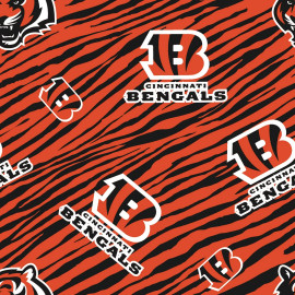 Cincinnati Bengals NFL Football Animal Print Fabric Traditions Cotton Fabric NFL-70534-D