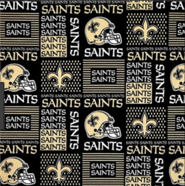 New Orleans Saints NFL Football Box 58" Fabric Traditions Cotton Fabric NFL-6436D
