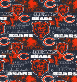 Chicago Bears NFL Football Distressed Fabric Traditions Cotton Fabric NFL 70236D