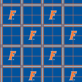 University of Florida Gators Flannel Fabric with Plaid Print University of Florida Gators Flannel Fabric with Plaid Print
