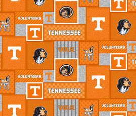 University of Tennessee Fleece Fabric-Sold by the yard University of Tennessee Fleece Fabric-Sold by the yard