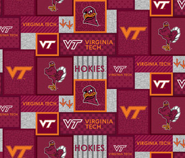 Virginia Tech University Fleece Fabric-Sold by the yard