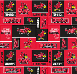 ILLINOIS STATE UNIVERSITY-COLLEGE-UNIVERSITY-LOGO-PRINTED-FLEECE-NO SEW FLEECE BLANKET-FABRIC ILLINOIS STATE UNIVERSITY-COLLEGE-UNIVERSITY-LOGO-PRINTED-FLEECE-NO SEW FLEECE BLANKET-FABRIC