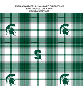 MICHIGAN STATE UNIVERSITY-COLLEGE-UNIVERSITY-LOGO-PRINTED-FLEECE-NO SEW FLEECE BLANKET-FABRIC-04 MICHIGAN STATE UNIVERSITY-COLLEGE-UNIVERSITY-LOGO-PRINTED-FLEECE-NO SEW FLEECE BLANKET-FABRIC-04