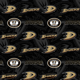 Anaheim Ducks Cotton Fabric with Tone on Tone Print Anaheim Ducks Cotton Fabric with Tone on Tone Print