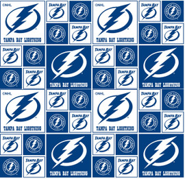 Tampa Bay Lightning Cotton Fabric with Geometric Print or Matching Solid Cotton Fabrics Tampa Bay Lightning Cotton Fabric with Geometric Print or Matching Solid Cotton Fabrics