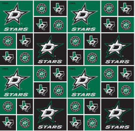 Dallas Stars Cotton Fabric with Geometric Print Dallas Stars Cotton Fabric with Geometric Print