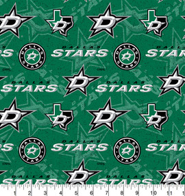 Dallas Stars Cotton Fabric with Tone on Tone Print Dallas Stars Cotton Fabric with Tone on Tone Print