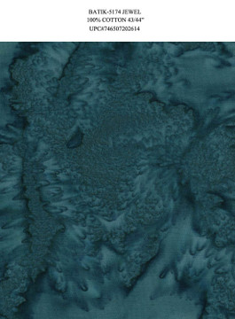 Hand Dyed Batik Cotton Fabric-Jewel Hand Dyed Batik Cotton Fabric-Jewel